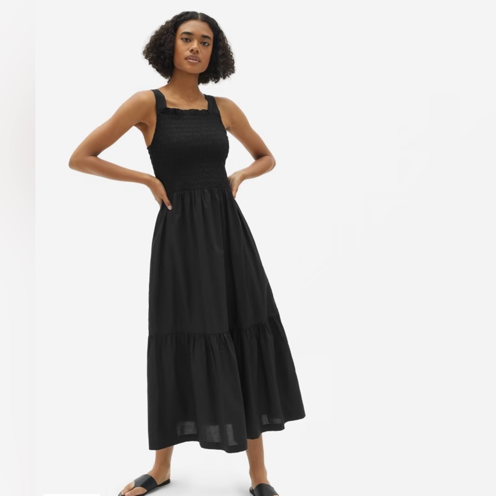 Everlane The Smock Dress size 6 Black